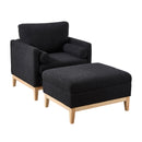 Oversized Swivel Barrel Accent Chair And Ottoman Set With Storage