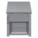 Twin House Floor Bed with Roof Window, LED Light,Grey