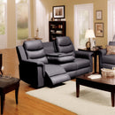 Reclining Sofa With Middle Console Slipcover, Stretch 3 Seat Reclining Sofa Covers - Black