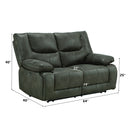 Harumi - Power Motion Loveseat With USB - Gray Fabric