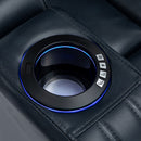 Power Recliner Theater Chair With Cooling Cup Holder, Bluetooth Speaker, LED Lights, USB Ports