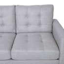 Jenny - Contemporary Tufted Fabric 3 Seater Sofa