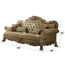 Dresden - Sofa - Bone PU & Gold Patina - Atlantic Fine Furniture Inc