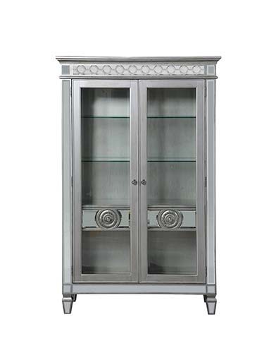 Varian - Curio - Mirrored & Antique Platinum - Atlantic Fine Furniture Inc