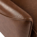 Upholstered Push Recliner Chair With Rubber Wood Legs For Living Room