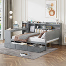 Daybed With 3 Drawers USB Ports And Desk