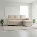 Convertible L Shaped Sectional Sleeper Sofa Bed, Saving Pull Out Couch