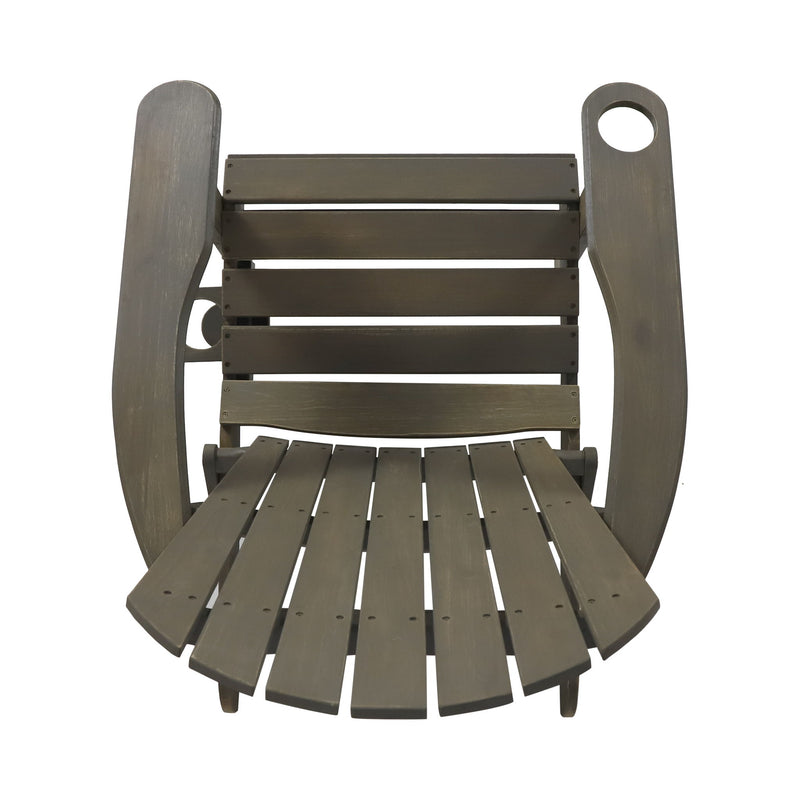 Zenithia - Outdoor Foldable Adirondack Chair With 2 Cup Holders