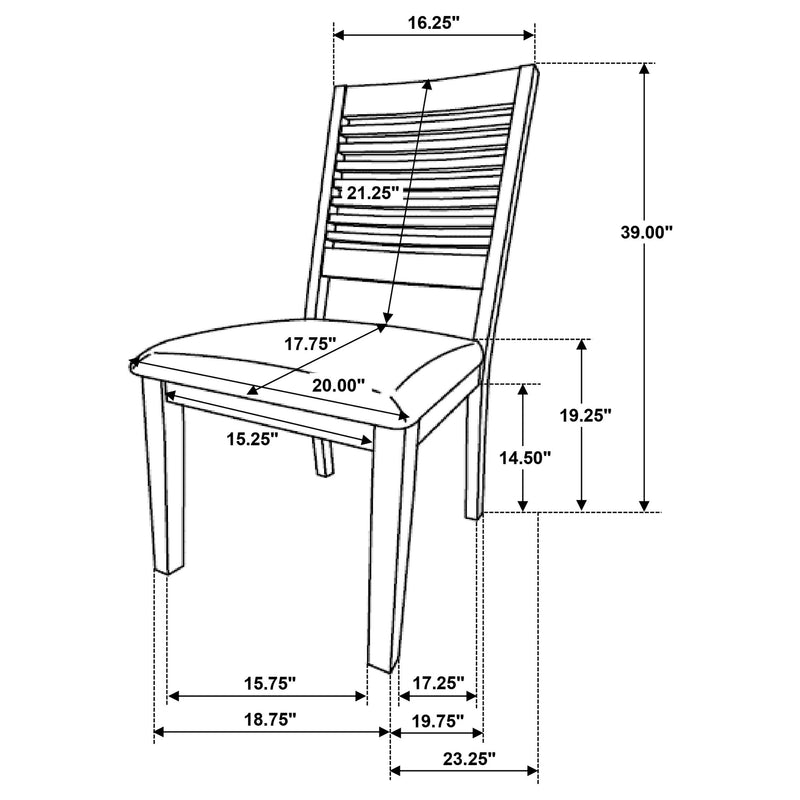 Scottsdale - Wood Dining Side Chair (Set of 2) - Washed Brown