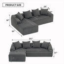 Combined 3 Seater Sofa With 4 Pillows