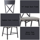 Edina - Side Chair (Set of 2) - Gray Fabric, Oak & Sandy Black Finish - Atlantic Fine Furniture Inc