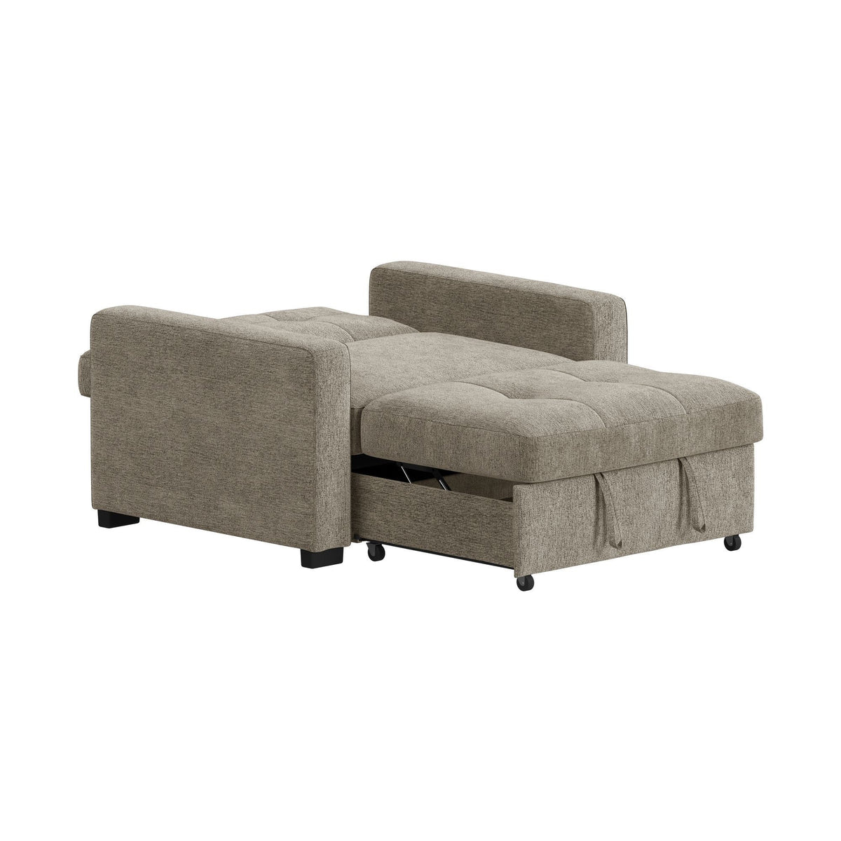 Homer Klicklak Chair With Pull Out Bed in Gray by Elements International, view 14