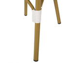 Outdoor Rattan And Aluminum French Bistro Chair Set