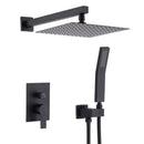 12" Ceiling Mount Shower System With Rain Mixer And Handheld Shower