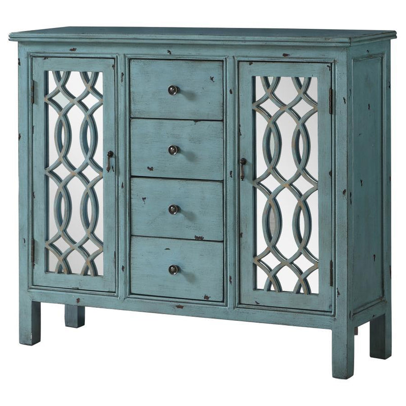 Rue - 4-Drawer Accent Cabinet - Antique Blue