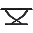 Console Table With Cross Leg Base And Reinforced Support Plate