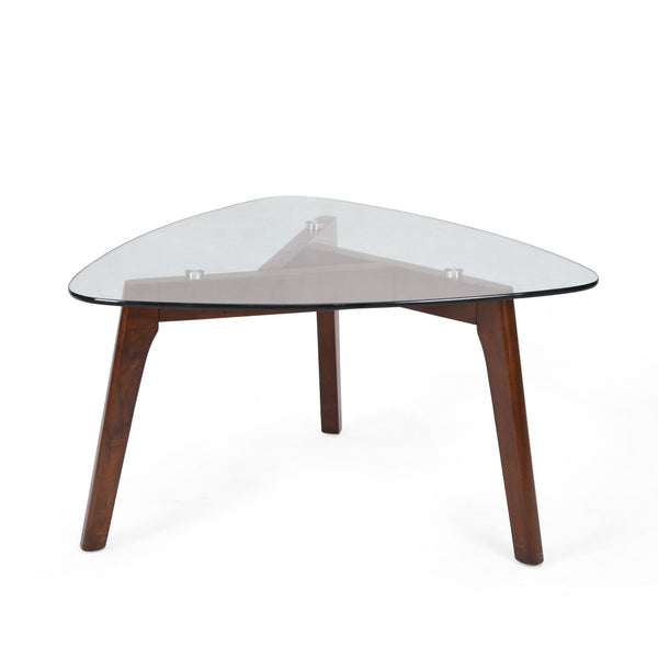 Modern Coffee Table With Wood Construction And Compact Design