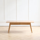 Low Table, Coffee Table With Storage Shelf - Natural