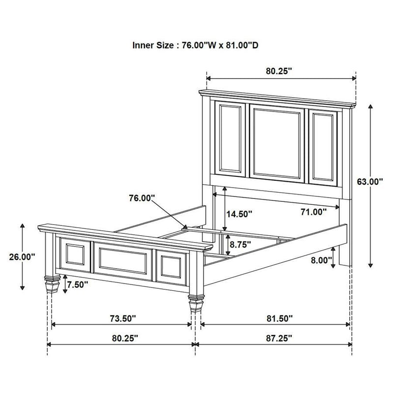 Sandy Beach - Panel Bed Bedroom Set