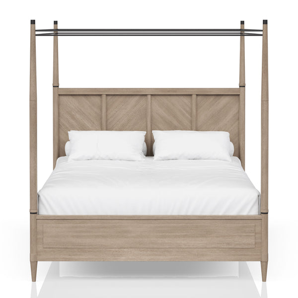 Transitional Styling Canopy Bed