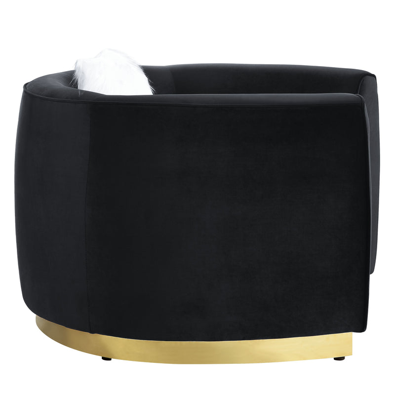 Achelle - Chair - Black Velvet - Atlantic Fine Furniture Inc