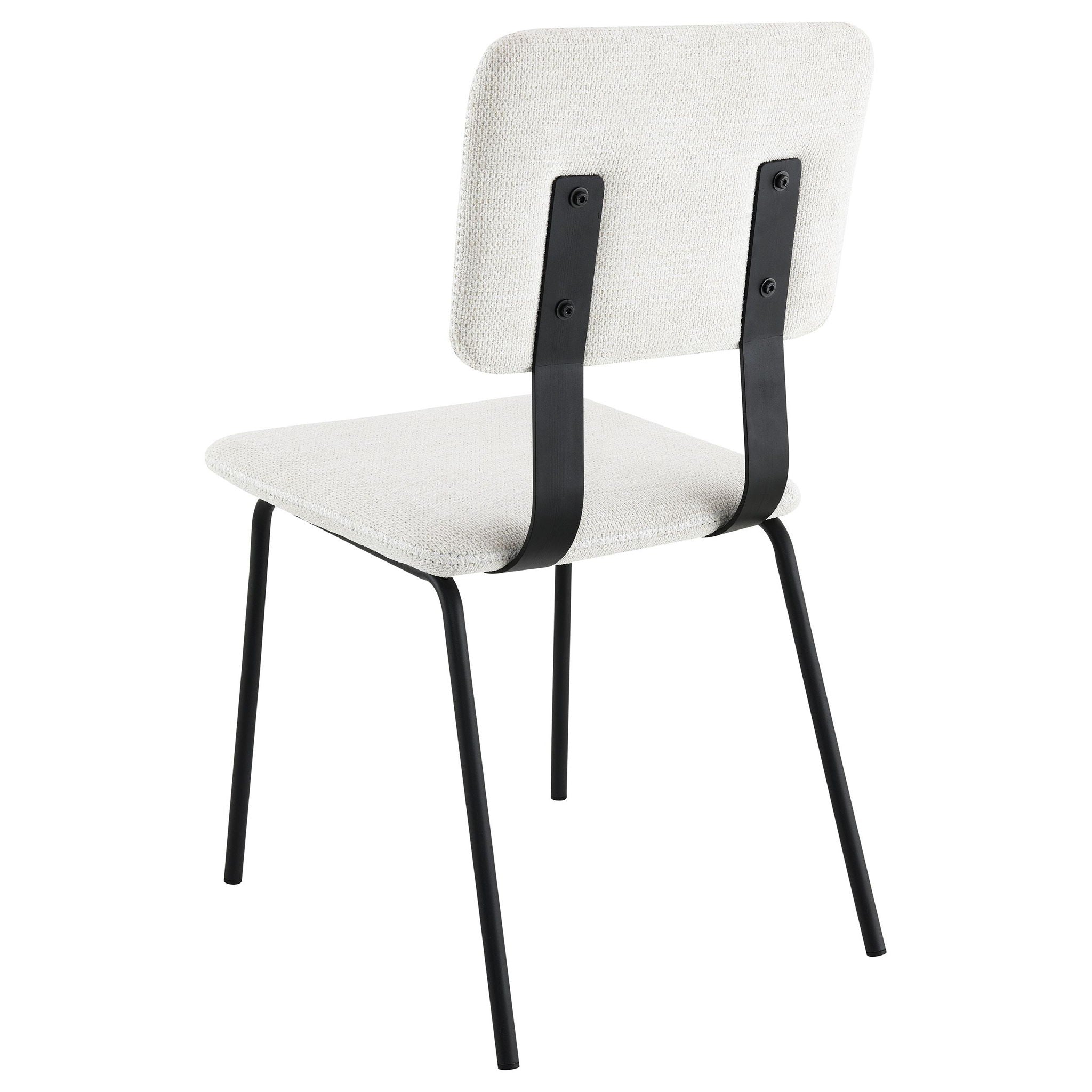 Calla Fabric Upholstered Dining Side Chair White (Set of 2) - Atlantic Fine Furniture Melbourne FL