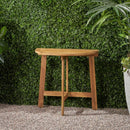 Outdoor Half Round Folding Acacia Wood Bistro Table