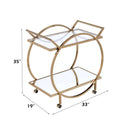 Traverse - Serving Cart - Champagne & Mirrored - Atlantic Fine Furniture Inc
