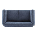 Contemporary Boucle Sherpa Sofa With Birch Wood Legs