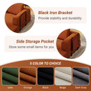 Convertible Sleeper Sofa Bed With Cylindrical Pillow, Fixed Shape Frame