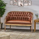 French Country Chesterfield Style Tufted Loveseat