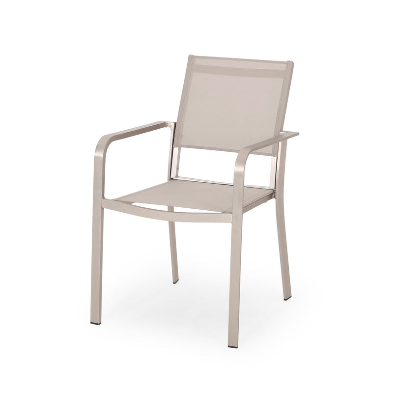 Waterfal - Outdoor Aluminum Dining Chair With Mesh Seat (Set of 2)
