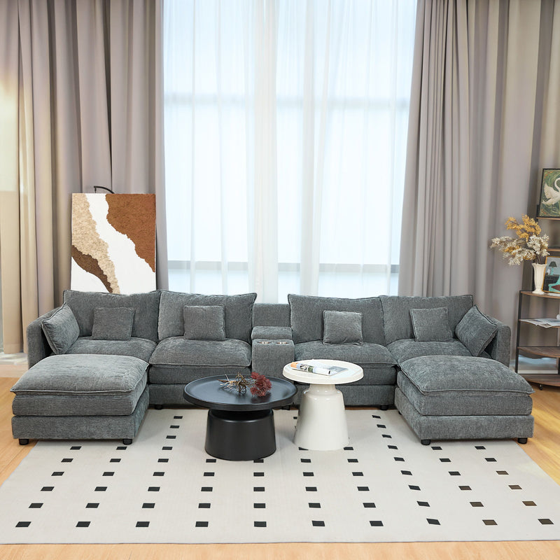 U Shaped Sectional Cloud Couch For Living Room