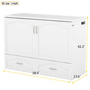 Murphy Wall Bed With Drawer And A Set Of Sockets & USB Ports, Pulley Structure Design