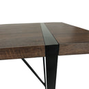 Modern Dining Table With Black Metal Legs For 4 - 6 Person