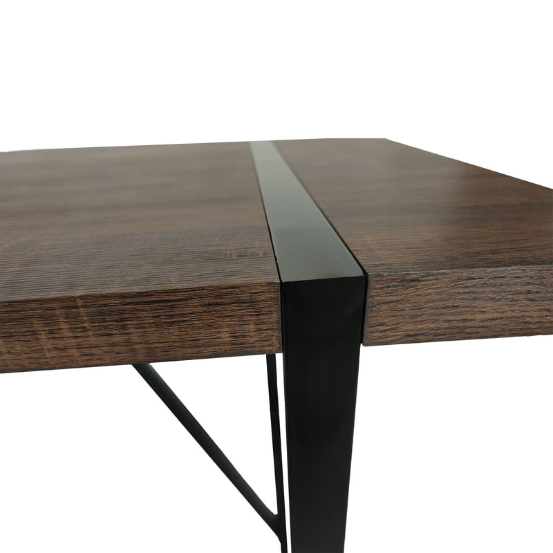 Modern Dining Table With Black Metal Legs For 4 - 6 Person