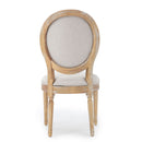 French Country Inspired Dining Chair With Iconic Round Backrest