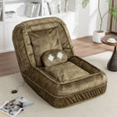 Upholstered Human Dog Bed And Pets, Bean Bag Floor Sofa With Massage Pillow, 5 Adjustable Positions & 2 Soft Pillows