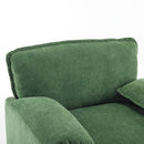 Oversized Reading Armchair With Thick Cushions, High Back Support
