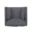 Enchantica - Upholstered Fabric Club Chair With Button Tufted And 2 Accent Pillows