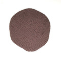 Semi Rounded Pouf, Cable Knitted, Perfect Seating