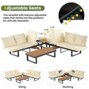 Outdoor Sectional Sofa Set With Adjustable Reclining Seats
