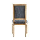 French Country Style Dining Chair With Upholstered Seating And Fluted Legs
