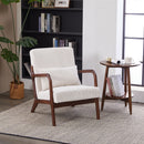 Accent Chair With Pillow And Wood Frame
