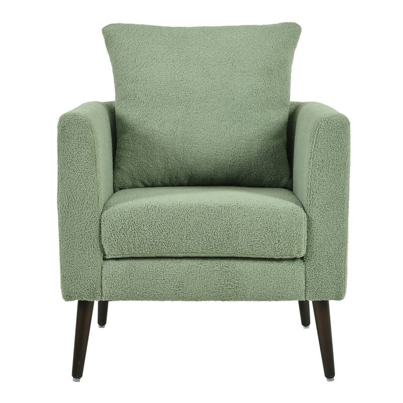 Modern Accent Upholstered Armchair With Pillow