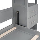 Murphy Wall Bed With LED Lights, Shelves And Drawers