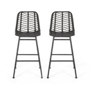 Sawtelle - Outdoor Wicker Barstools (Set of 2)