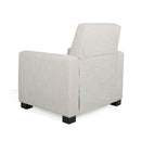 Contemporary Recliner Chair With Push Back Function And Birchwood Legs