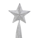Resin / Foil Christmas Tree With Star Top (Set of 3) - White / Silver