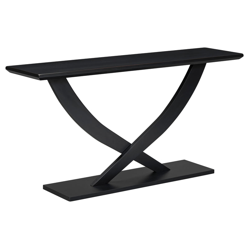 Console Table With Cross Leg Base And Reinforced Support Plate
